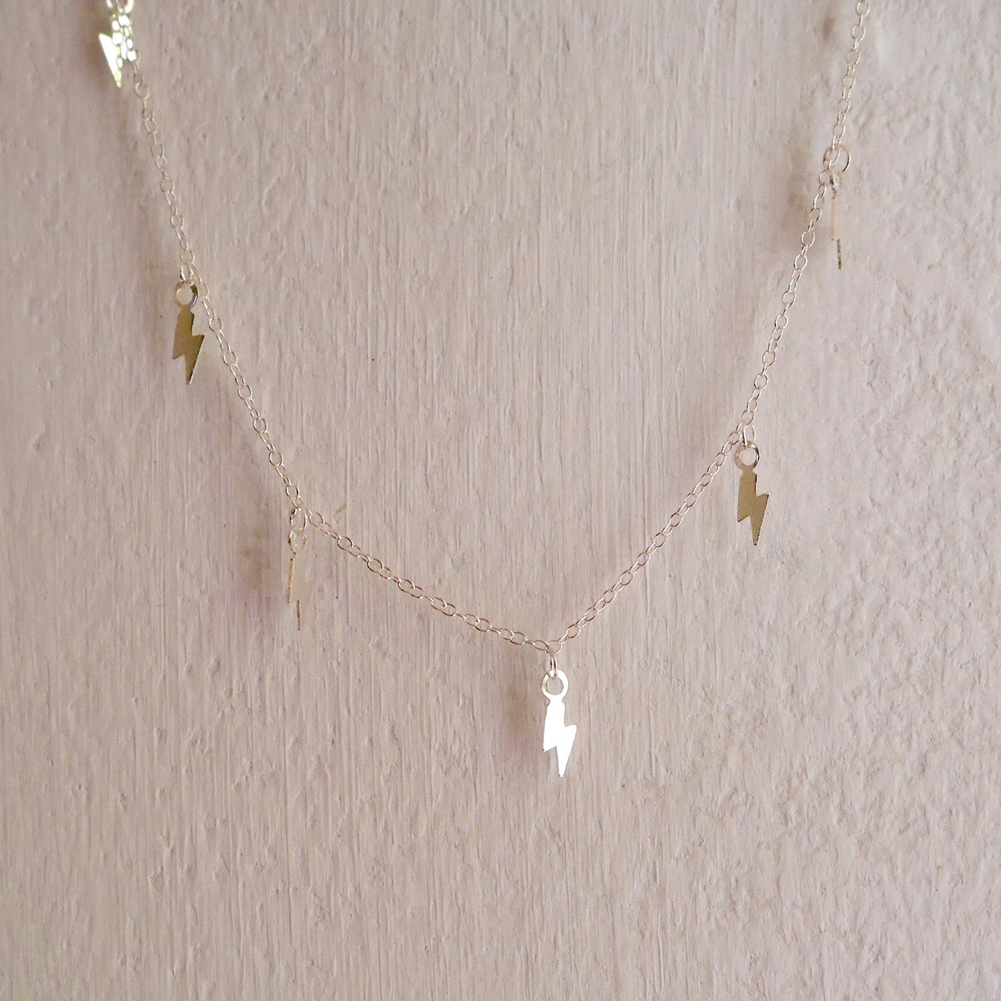 Be Fearless Thunderbolt Sterling Silver Choker Necklace