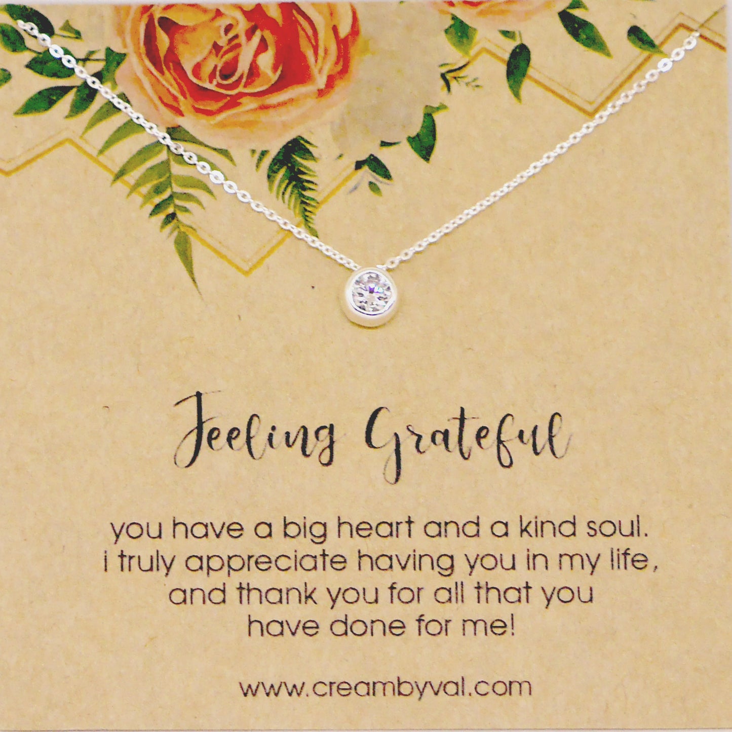 Feeling Grateful Diamond Cubic Zirconia Necklace
