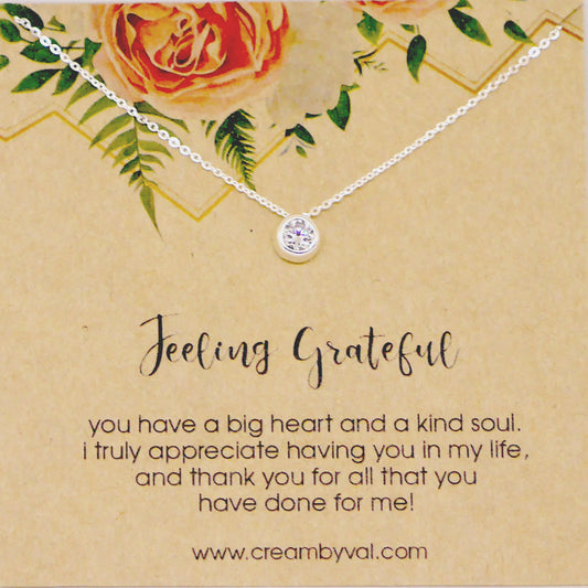 Feeling Grateful Diamond Cubic Zirconia Necklace