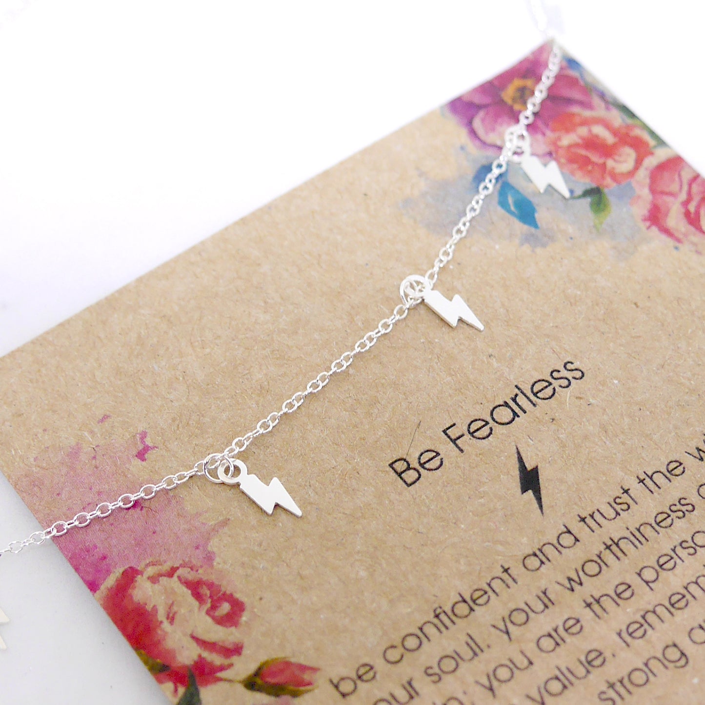 Be Fearless Thunderbolt Sterling Silver Choker Necklace