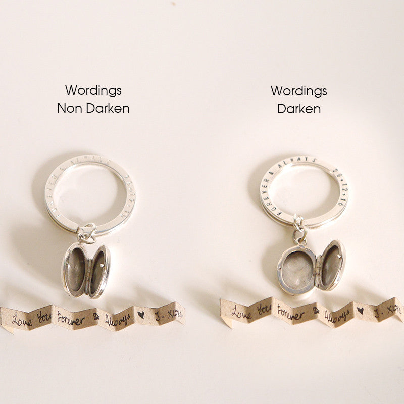 Personalized Locket Keychain Sterling Silver