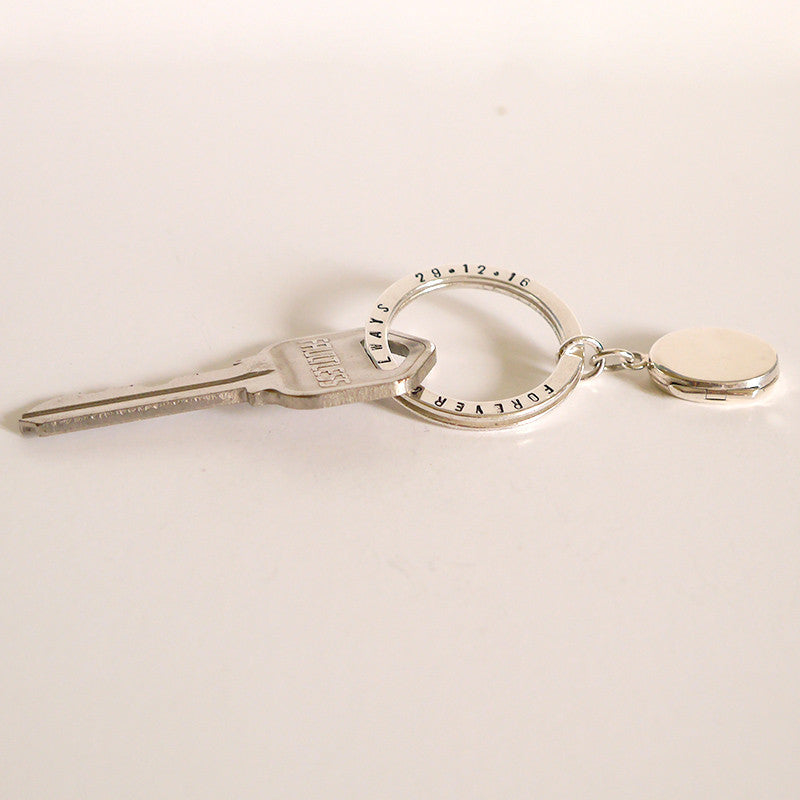 Personalized Locket Keychain Sterling Silver