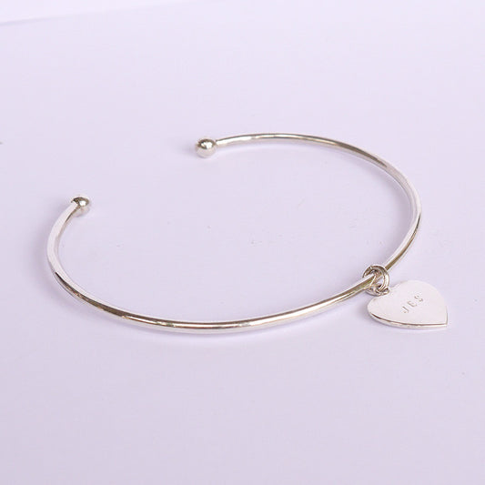 Personalized Cuff Bracelet with Love Tag