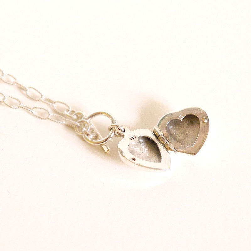 Heart Locket Sterling Silver Necklace