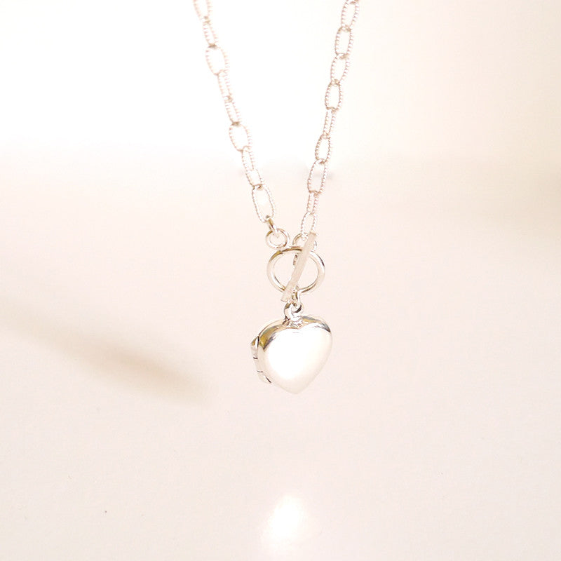 Heart Locket Sterling Silver Necklace