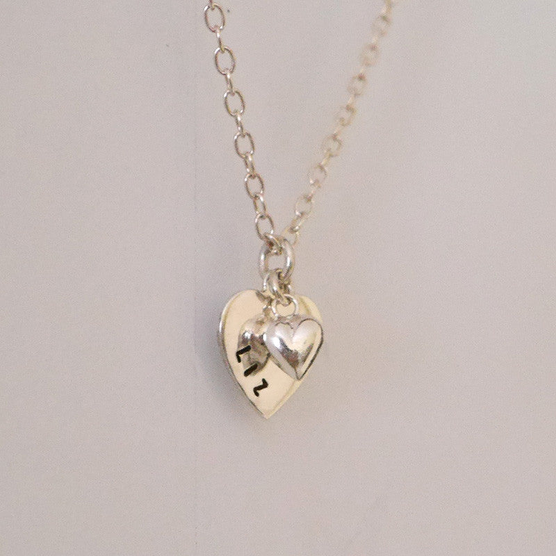 Always With Love Personalised Heart Charm Sterling Silver Necklace 18'' Length