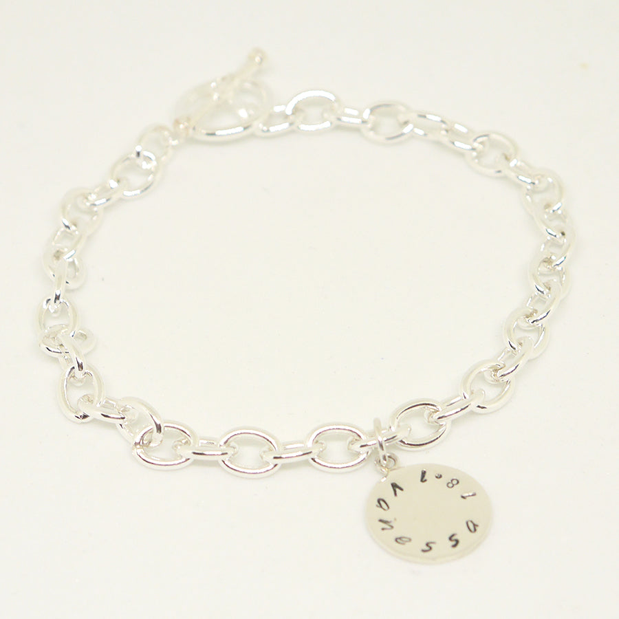 Personalized Thick Sterling Bracelet
