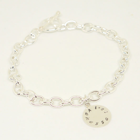 Personalized Thick Sterling Bracelet
