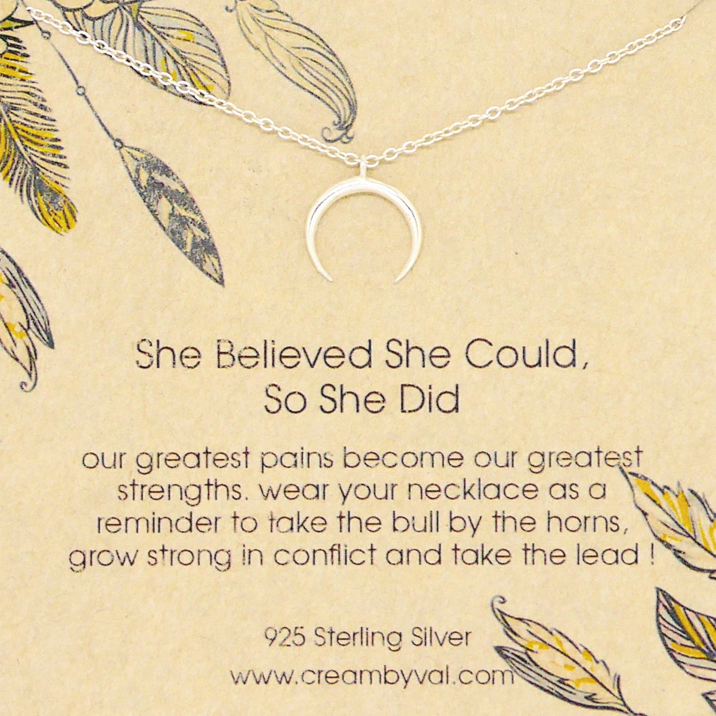 she believed she could so she did necklace